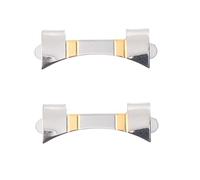 Abaodam 1 Pair Stainless Steel Watch Strap Link Ends for Watchband DIY Work, Lightweight and Adjustable Length Connector Suitable for Professional Use