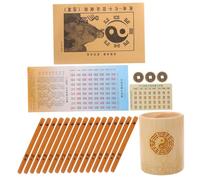 Abaodam 1 Set Bamboo Fortune Telling Sticks with Bucket and Book Traditional Chinese Divination Props for Tai Chi Practice Home Decor and Accurate Results