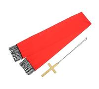 Abaodam 1 Set Cosplay Festival Clergy Stole Ball Stole Accessory Nun Cross Pendant Kit for Men Monk Accessory Crucifix Pendant Scarf Plastic