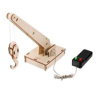 Abaodam 1 Set DIY Stem Crane Kit Educational Science Learning Assembly Model for Inspiring Curiosity Creativity Physics and Engineering for School Projects and Fun Activities Random Color