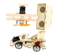 Abaodam 1 set DIY Wooden Assembly Kit Includes Telescope Glider Plane Race Car Educational Science Project for Enhances Creativity Coordination for