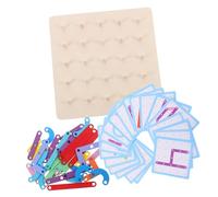 Abaodam 1 Set Geoboard Educational Montessori Teaching Board for Early Math Learning Promote Hand Eye Coordination Critical Thinking Safe Materials for Creative Play