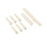 Abaodam 1 Set Guitar Bridge Pins Durable Bone Saddle Nut for Folk Guitars Easy Replacement Accessories for Enhanced Sound Quality