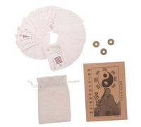Abaodam 1 Set I Ching Divination Kit I Ching Cards Luck Coins for Feng Shui Wealth Cultural Heritage Cards with Instruction Guide for Divination Collectibles