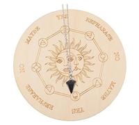 Abaodam 1 Set Pendulum Board with Necklace Metaphysical Message Board for Witch Decor Smooth Surface Unique Patterns for Divination and Spiritual Practices