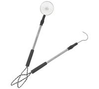 Abaodam 1 Set Portable Beach Sand Sifter Telescopic Scoop with Beach Hook for Shell Collecting and Reusable Tool for Rock Hunting