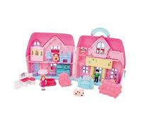 Abaodam 1 Set Portable Two Storey Villa Mold Doll House for Family Role Light Design for Imagination and Learning Random Color