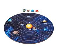 Abaodam 1 Set Solar System Puzzle for Wooden Educational Space Cognition Planets Learning Prop Fun Interactive Activity for Boys Enhance Recognition
