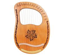 Abaodam 1 Set String Wooden Lyre Harp for Beginners High End Musical Instrument with Instruction Book for Music Lovers Wood Craft Design for Enhanced Sound Quality