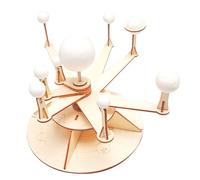 Abaodam 1 Set Unfinished Wooden Solar System Model Kit DIY Planets Craft for Ages Educational Space for Birthdays Prizes and Holidays