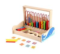 Abaodam 1 Set Wooden Abacus for Math Learning Tool Early Education Calculation Counter Frame Fun and Engaging for Developing Recognition and Fine Motor Skills
