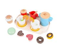 Abaodam 1 Set Wooden Afternoon Tea Dessert for Realistic Pretend Play Tea Party Set Educational Girl for Imaginative Play and Cultural Experience