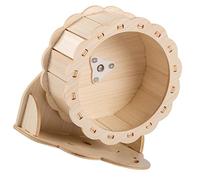 Abaodam 1 set Wooden Silent Hamster Wheel Sunflower Wheel Cloud Stand Healthy Exercise for Hamsters Hedgehogs and Small Pets Quiet Design for Nighttime Fun