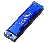 Abaodam 10 Holes 20 Tones Harmonica for Kids in Blue, Metal Beginner Musical Instrument for Children, Key of c Harmonica Suitable for Early Music Education and Learning