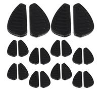 Abaodam 10 Pairs Black Silicone Eyeglass Nose Pads for Glasses and Sunglasses, Soft Anti-Slip Triangular Insert Nose Pads, Thin Rubber Cushions for Comfortable Vision Support