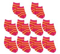Abaodam 10 Pairs Cotton Mini Doll Socks for American Dolls Striped Action Figure Accessories and Washable for Birthday Holiday and Everyday Dress Up