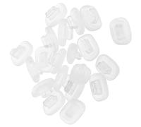 Abaodam 10 Pairs Glasses Nose Pads Push-in Soft Silicone Nose Bridge Replacement Pads for Rimless Eyewear Anti-Slip Eyeglasses Repair Kit with Frosted White Clip-on Design