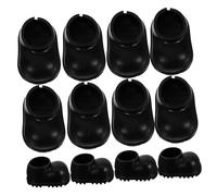 Abaodam 10 Pairs Rain Boot Accessories Shoes Small Rain Shoe Decorations Tiny House Miniature Furniture Dress up Supply Miniature Decor Micro Landscape Props Doll Boots Plastic Black