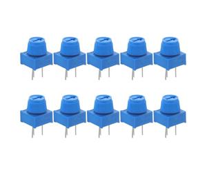 Abaodam 10 Pcs 10K Adjustable through Hole Trimmer Potentiometer with Knob Breadboard Trim Potentiometer Resistor Set for Electronics Projects