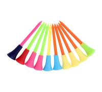 Abaodam 10 Pcs Practical Lightweight Plastic Golf Tees Ball Holders in Red for Golf Training and On-course Accessories Random Color