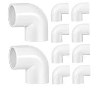 Abaodam 10 Pcs PVC Elbow Fittings Pipe Connectors Plastic Hose Joints for Water Supply Systems Plumbing Tubing Accessories