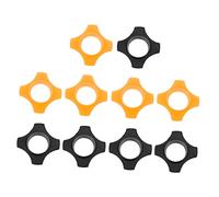 Abaodam 10 Pcs Rubber Microphone Roll Rings Skidproof Protective Circles for Wireless Mic Devices Ktv Use Black and Orange