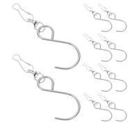Abaodam 10 Pcs Wind Spinner Hooks Hanging Flowerpot Hooks for Home and Decor, Silver S-Shaped Steel Sturdy Metal with Versatile Rotation and Sturdy Reliable Design