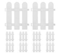 Abaodam 10 Pieces Garden Fence Plastic White Decorative Picket Fence for Flower Bed Edging and Outdoor Garden Paths
