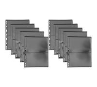 Abaodam 10-pocket Double-sided Pvc Stamp Album Pages with Black Backing Stamp Holder Storage for Collectors Standard Size Stock Pages Suitable and Coin Collection