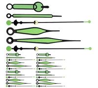 Abaodam 10 Sets of Light Green Luminous Clock Hands for DIY Metal Wall Clocks with No Rough Stuff and Carefully Polished Surface