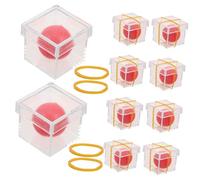 Abaodam 10 Sets Transparent Ball Penetrate Trick Props for Party Performance Portable Small Plastic Gimmicks for Beginners Interactive Stage Illusion Enhancer
