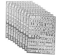 Abaodam 10 Sheets Silver Glitter Alphabet Number Stickers Self Adhesive Decorative Scrapbook Craft Letters for DIY Party Gift Wrapping and Creative Projects