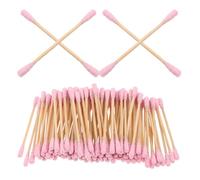 Abaodam 1000pcs Double-sided Makeup Remover Swabs Spiral Heads Cotton Swabs Wooden Handle for Cosmetics Makeup Remover Stick and Ear Cleaning