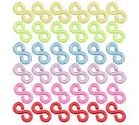 Abaodam 1000pcs Plastic Bracelet Loom Clips for DIY Jewelry Accessories, Rubber Band Connectors with Assorted Colour, Develop Creativity and Colour-Matching Ability for Pendants and Rubber