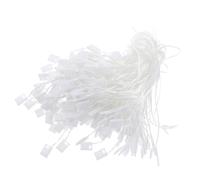 Abaodam 1000pcs Tag Tie Fasteners White Hanging Rope with Plastic and Polyester, Hand-Threaded, Good Toughness, Suitable for Securing Commodity Price Tags and Care Labels