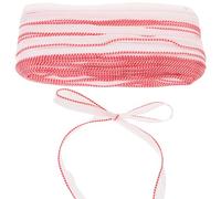 Abaodam 100m Red and White Photo Album Tail Band Ribbon for Hardcover Bookbinding, DIY Bookbinding Kit Accessory, Binding Material Strip for Scrapbook and Album Repair