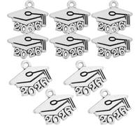 Abaodam 100pcs Alloy Graduation Memorial Tassel Charms 2026 Graduation Cap Charms with Detachable Design DIY Keyring Tassels for Craft and Cap Decorations