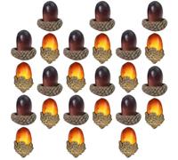 Abaodam 100pcs Artificial Acorns Bulk for DIY Crafts Making and Xmas Tree Pendant Decorations, Safe Plastic Material, Not Deformed, for Wreath DIY and Festive Table Ornament
