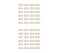 Abaodam 100pcs Beige Angel Wings Felt Patches for DIY Craft Accessories Embossed Pattern Appliques for Socks Clothing Decoration and Handmade Embellishments