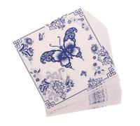 Abaodam 100pcs Blue and White Porcelain Napkins Floral Print Chinoiserie Insect Motif Paper Serviettes for Wedding Bridal Shower Birthday Tea Party