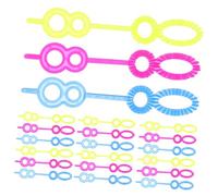 Abaodam 100Pcs Bubble Maker Wands for Fun Outdoor Plastic Bubble Blowers Ergonomic Design Safe Gift for Teens Random Color Random Color