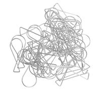 Abaodam 100pcs Ceiling Squeeze Hangers Made of Galvanized Steel with Excellent Load Bearing, Reusable Figure 8 Ceiling Hooks for Displaying Signs and Classroom Decoration