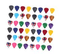 Abaodam 100pcs Celluloid Guitar Pick Frosted Plectrum for Acoustic Electric Guitar Music Instrument Pick Supplies for Practice Random Color