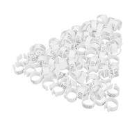 Abaodam 100Pcs Colorful Bird Identification Leg Rings Durable Numbered Foot Bands for Pigeons Roosters Parakeets and More Easy to Use for Racing and Marking Birds
