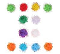 Abaodam 100pcs Colorful Cat Balls Plush Interactive for Indoor Cats, Bite-resistant and Soft, Relieves Emotions and Protects Furniture, for Kitten Play and Training Random Color