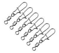 Abaodam 100pcs Fishing Rolling Swivel Hook Connectors Enhanced Fishing Accessory for Various Rigs for Bass Freshwater