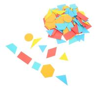 Abaodam 100pcs Geometric Shape Pieces Learning Kit for Safe Seamless Design Educational Math for Individual and Group Activities Development