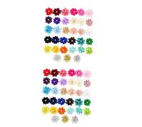 Abaodam 100pcs Girls Flower Headbands Diamond Sweet Handmade Hair Band Headwear Mixed Colors for Flower Girls Parties Comfortable Eco-friendly