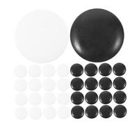Abaodam 100pcs Go Chess Pieces Small 1.8cm Resin Go Game Stones Flat Black and White Beads for Home Use Board Game Accessories