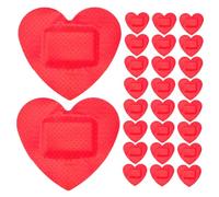 Abaodam 100pcs Heart Shaped Wound Bandages Small Adhesive Plasters Breathable Flexible Tape for Wound Care Protection and Bleeding Stop Safe and Durable for Everyday Use